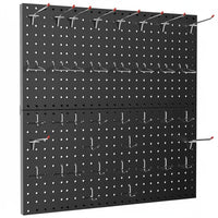 4 Pieces Metal Pegboard Panel High Load-Bearing Heavy Duty Tool Pegboard
