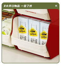 咖啡角桌面茶包收纳盒抽屉式办公室茶水间吧台胶囊咖啡叠加置物架 奶油白-2个装|可壁挂❤可叠加