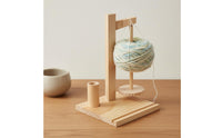 Solid Wood Construction Wooden Yarn Dispenser Tangle-Tangleless Yarn Spool Stand with Tool Holder Effortless Rotation Knitting Organizer Multifunctional Design for Knitters, Crocheters, Crafters