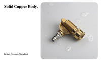 Cleans Hard-to-Reach Areas Pressure Washer Angle Adapter Long-Lasting Brass & Stainless Steel Pivoting Pressure Washer Coupler 180-Degree Rotation Quick Connect Angle Adapter Adjustable 7 Angles for Car Detailers