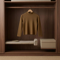 1/6 Scale Long Sleeve Top Color Miniature Mock Neck Shirt Plain Miniature Pullover Top