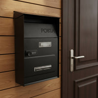 Wall-Mounted Mailbox Secure Lockable Mailbox Strong Postbox for Entryway