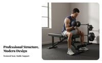 High-Density Foam Padding Adjustable Weight Bench Heavy Duty Sit up Bench Anti-Slip Fitness Equipment Sweatproof for Home Gym Users, Weightlifters, Bodybuilders, Abdominal Exercise, Weightlifting