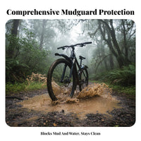 2 Pieces Front and Rear Mudguard Set Wide Design Front and Rear Mudguards Easy Installation Mountain Bike Fenders for Rough Terrain Biking