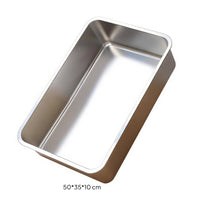 Anti-Splash Stainless Steel Cat Litter Box Easy to Clean Stainless Steel Litter Box Scatter Control Uncovered Top Cat Potty Long-Lasting