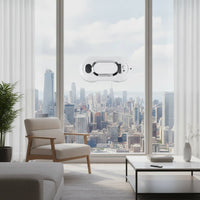 Smart Window Cleaning Robot Power-off Protection Robotic Window Cleaner Microfiber Compact for Homeowners