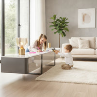 TV Cabinet with Stainless Steel Legs Modern Rocktelevision Cabinet Cabinet Minimalist Low-Profile Media Console for Living Room, Apartment