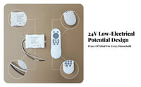 Easy Installation Home Accessory Ceiling Fan Controller Set Wired Ceiling Fan Light Controller Control White