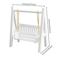 1:12 Dollhouse Swing Refined White Dollhouse Swing Even Surface