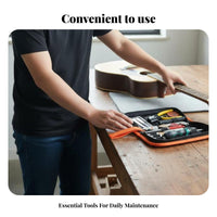 Multi-Functional Guitar Maintenance Repair Kit Portable Guitar Setup Tool Set Great Gift for Luthiers, Guitarists, Workshop, Home, On The Go