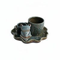 Frog Candle and Aromatic Stick Holder Stand Multi-Functional Frog Aromatic Stick