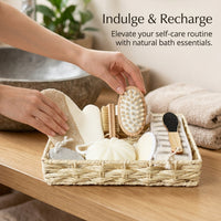 Bath Accessories Set for Adults, 9 Piece Kit with Sponge Ball, Exfoliating Collection for Daily and Gift Giving