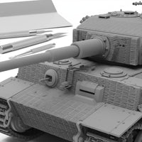 3D Printed 1/72 Tiger Armored Vehicle Kit Full Interior German Tiger Armored Vehicle Model Anti Texture Protective Plating Model Easy Assembly for Hobby Collectors