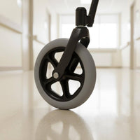 Wear-Resistant 7 Inch Wheelchair Front Wheel Easy Installation Wheelchair Replacement Front Caster Heavy Duty Solid Caster Tire Non-Slip