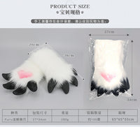 Handmade Cartoon Dragon Claw Gloves for Cosplay Fursuit