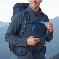 Hydration Pack Replacement Tube Transparent Blue for Camping, Cyclists, Runners