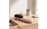 Rechargeable Cordless Hair Straightener Brush Compact Portable Hair Straightener Brush Handheld Fast Heating for Travel, Dorm Room