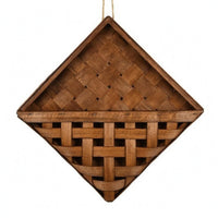 Geometric Wall Basket Brown Finish Wall Hanging Basket Easy to Hang