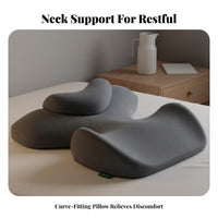 Multi-Functional Cervical Neck Pillow Two-Level-Height Memory Foam Neck Pillow Machine Washable Cover for Office Workers, Sleeping, Bedroom