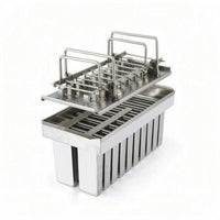 Welded 20-Slot Ice Frozen Treat Mold Matching Lid Stainless Steel Ice Frozen Treat Mold Silvery Finish Freezer Tool Food-Grade
