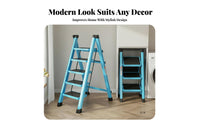 Foldable Folding Step Ladder Space Saving Portable Household Ladder Multi-Functional Lightweight Step Stool Anti-Slip Pedal for Homeowners, Seniors, DIY Enthusiasts, Indoor, Office, Garage, Closet