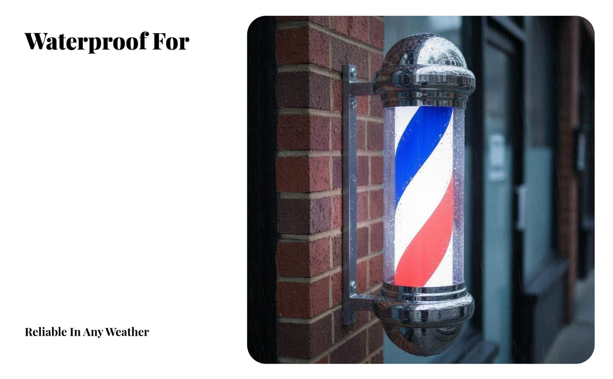 LED Barber Pole Waterproof Rotating Barber Pole Light High Brightness Rotating Striped Light for Barbers, Hair Stylists, Storefront