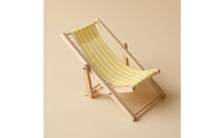 Dollhouse Beach Chair Striped Miniature Lounge Chair Reclined for Scene Setups