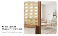 Modern Minimalist design Freestanding Woven Partition Foldable Design Room Divider Semi-Private Privacy Screen long-lasting for closed office Managers, Content Creators, Entrance Hall, Studio Apartment, Restaurant, virtual Conferencing