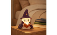 Wizard Night Reading Book Lamp Powered specters Statue with Glowing Book Tabletop Decorative Figure for Bedside Table
