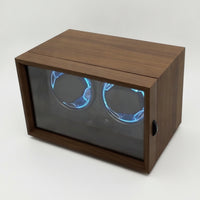 Watch Winder Cabinet Quiet Automatic Mechanical Watch Winding Box with Glass Door Retro for Men, Office