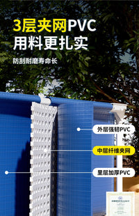 帆布鱼池水产养殖箱养鱼箱水箱储水免充气泳池家庭游泳池宠物洗澡