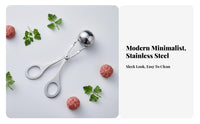Meatball Maker Easy to Clean Stainless Steel Meatball Ladle DIY Tool Stainless Steel Baller for Cooking Enthusiasts, Parents, Meal Prep, BBQ, Cooking