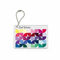 Colorful Color Palette Keychain Portable Bauhaus Design Keychain Lightweight Paint Palette Bag Charm Sturdy