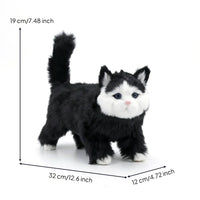 Cat Figurine Naturalistic Cat Ornament Compact Sculpture for Animal Lovers, Desk, Shelf