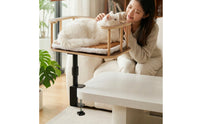 Desktop Cat Perch Bed Rotating Cat Desk Perch Liftable Pet Accessory for Desktop, Indoor