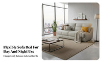 Flip-over Daybed 2-in-1 Design Sleeper Sofa Multi-Functional transformable Couch for Apartment Dwellers, Hosts, Living Room, Small Spaces, Home Office