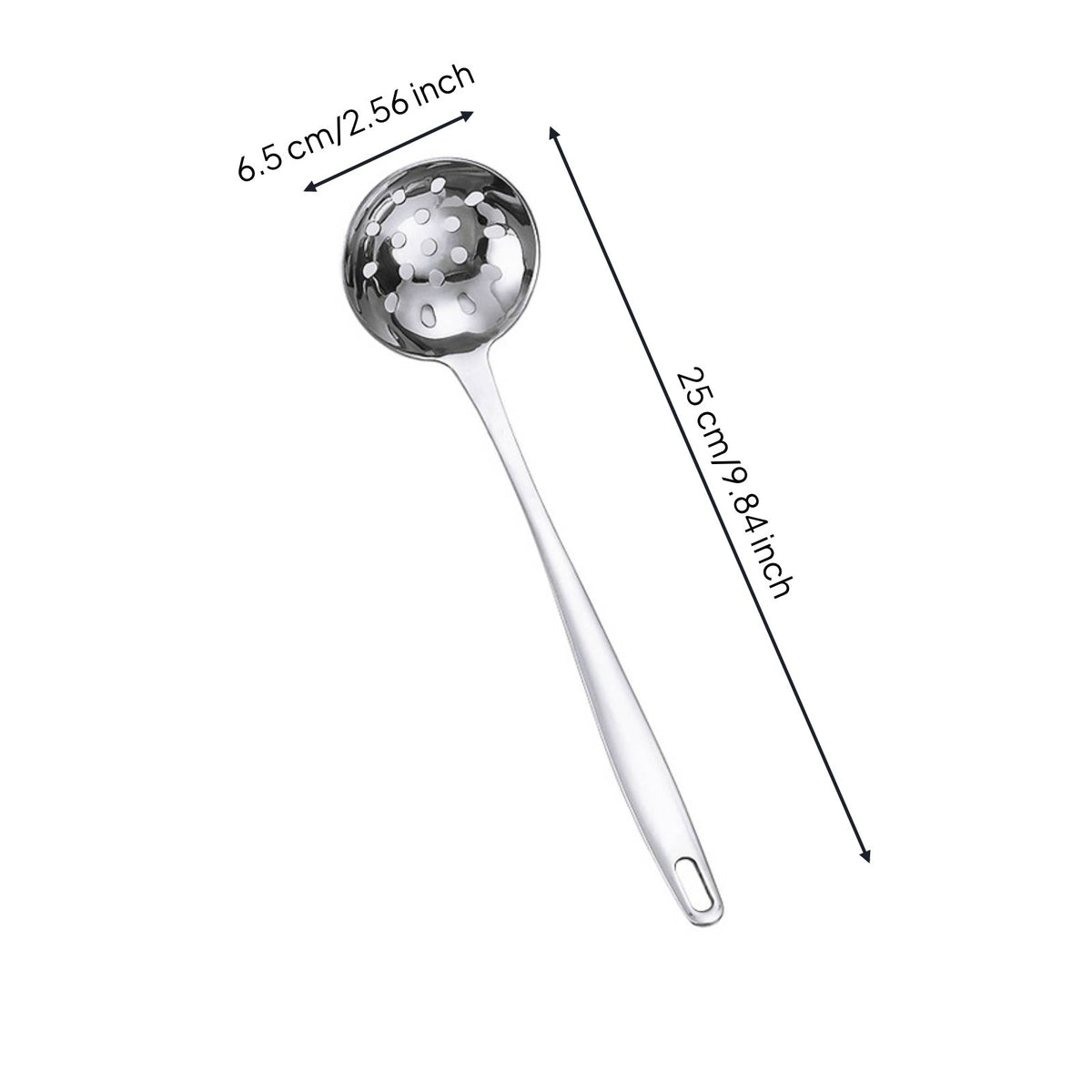 Hot Pot Spoon Mirror Polished Single-Piece Construction Serving Spoon for Restaurant