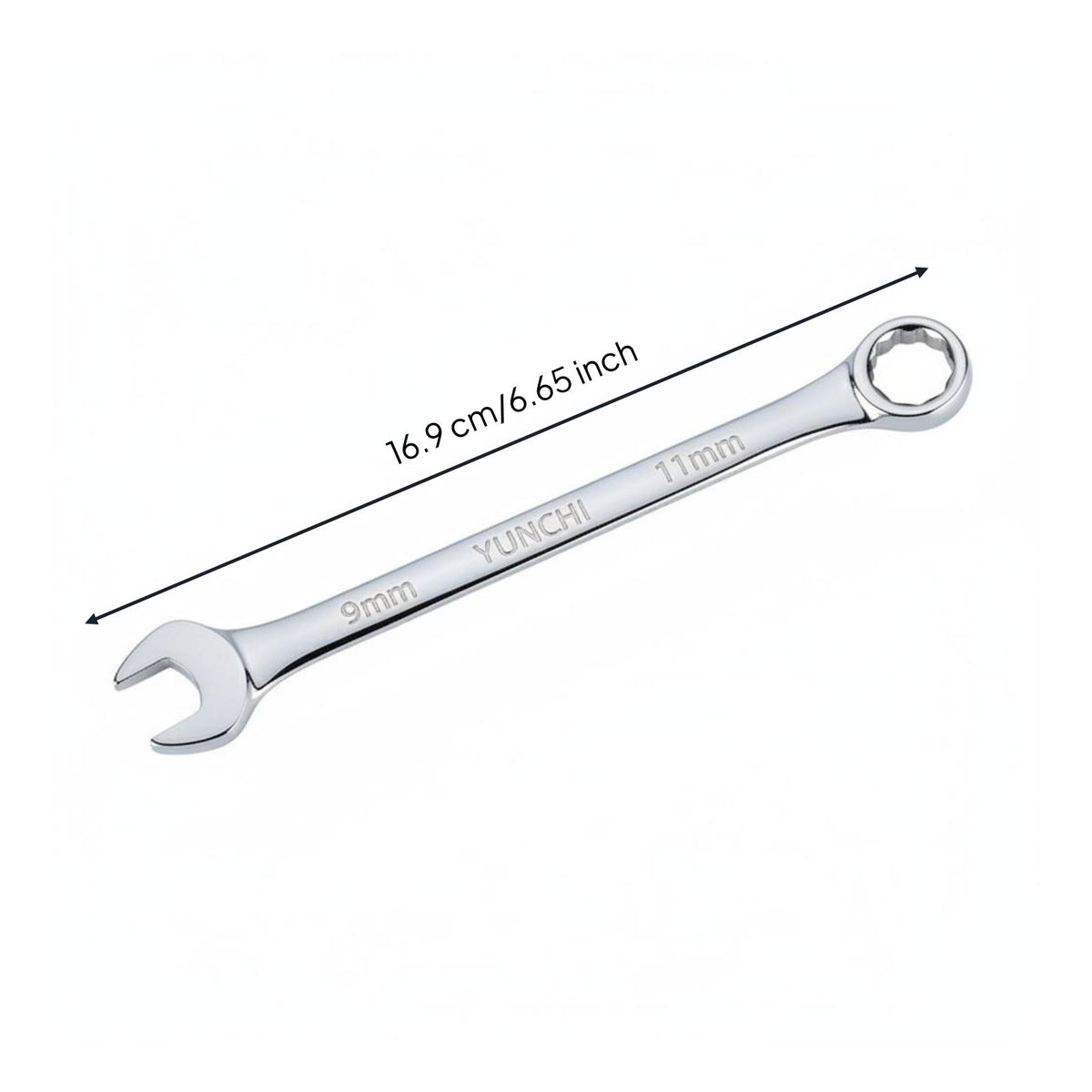 Mirror Polish Double Box End Wrench Chrome Plated Double Box End Wrench Set Heavy Duty for Professionals, Auto Repair, Garage, Tight Areas