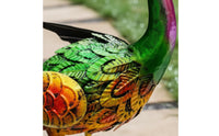 2 Pieces Vivid Colors Duck Statue Hand Painted Metal Duck Sculpture Retro Design for Outdoor