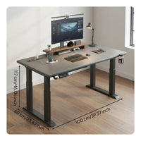 Electric Standing Desk Memory Presets Twin Motor Adjustable Desk Sturdy Construction for Remote Workers, Tall People, Study Room, Bedroom