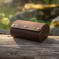 Vintage Watch Roll Leather Watch Travel Case Compact Storage Safeguarding for Business Trips