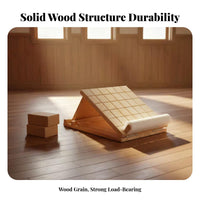 Leg Stretching Board Wood Construction Wooden Incline Board Improves Flexibility Wooden Calves Stretcher for Beginners