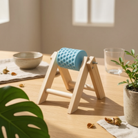 Molar Stone Toy Natural Wood Wooden Grinding Toy Angled Supports