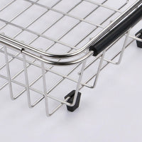 Extendable Colander Telescopic Drain Basket, 304 Stainless Steel Over the Sink Drainer Sink Strainer, Space-Saving Kitchen Storage for Dishes