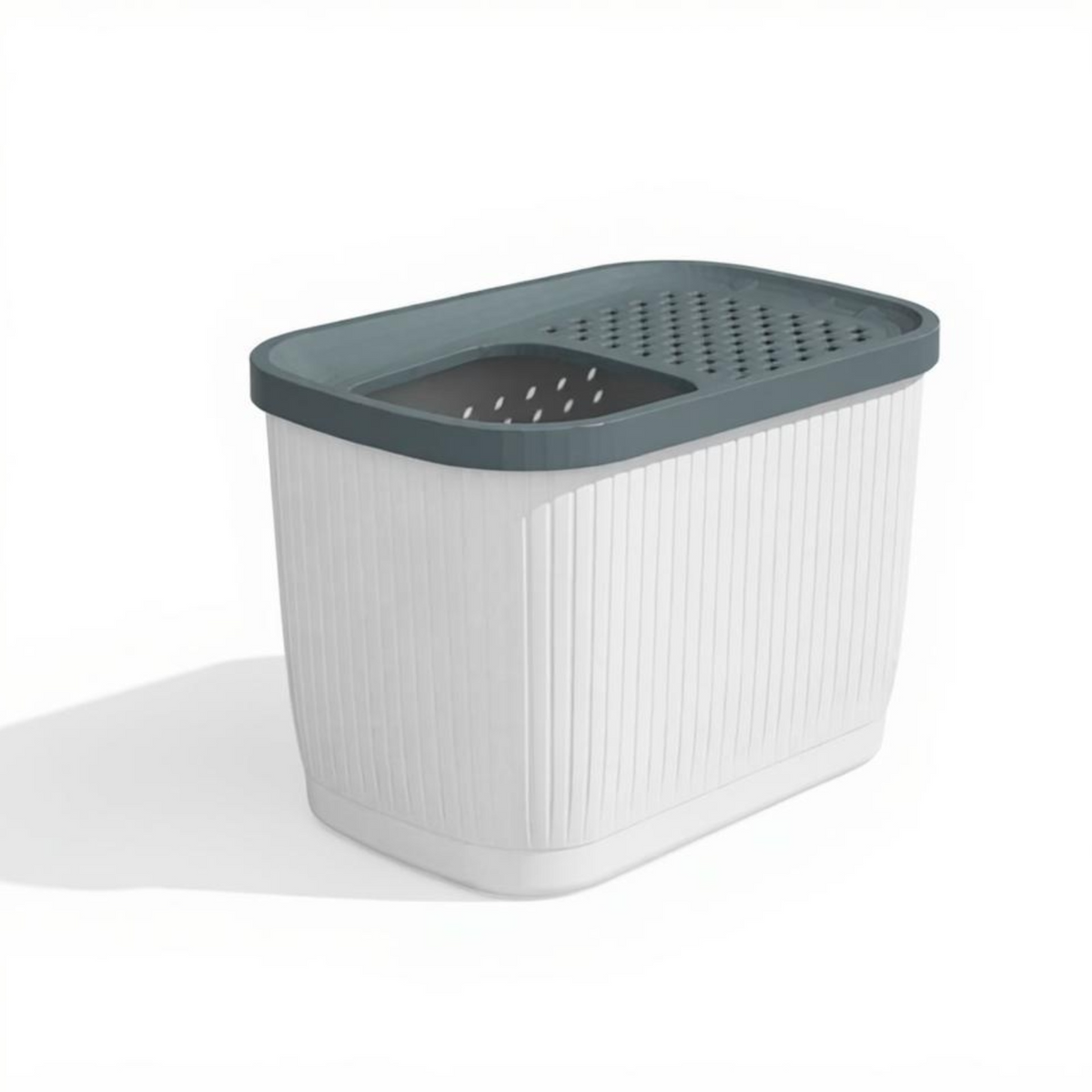 Top-entry litter box with odor control