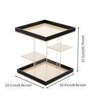 Rotating Makeup Organizer Saving Space Rotating Cosmetic Tray Easy to Clean Makeup Storage Stand for Desktop, Dresser, Entryway