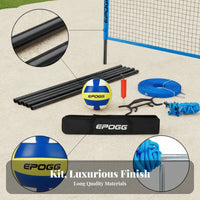 Powder-Coated Outdoor Volleyball Court Set Carrying Bag Volleyball Net System