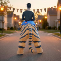Inflatable Tiger Suit Funny Tiger Costume Oversized Cosplay Costume for Adults, Halloween