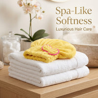 Hair Towel Wrap for Women with Quick Dry Coral Fleece, Absorbent Head for After Shower, Lightweight Bow Knot Design