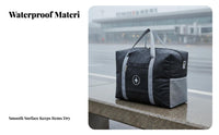 Foldable Travel Bag Portable Waterproof Luggage Bag Lightweight Travel Duffel with Trolley Sleeve for Men, Students, Moving, Weekend Getaways, Airport